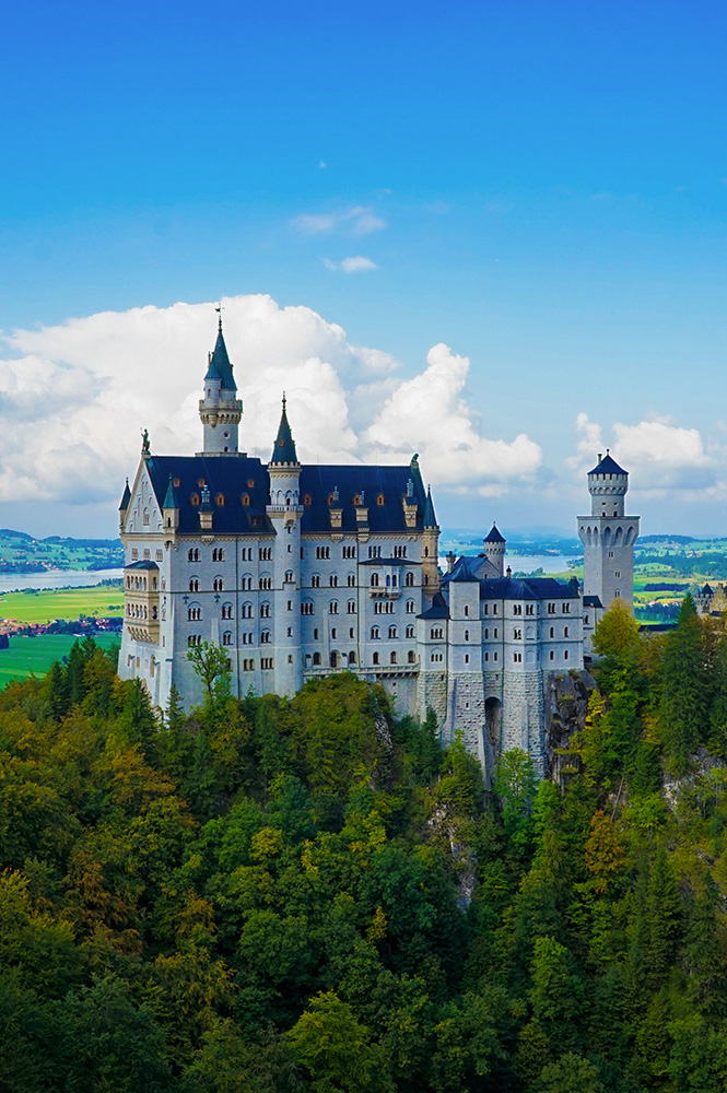 Neuschwanstein Castle in Bavaria, Germany.